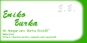 eniko burka business card